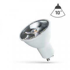 Żarówka LED GU10 6W z soczewką CW WOJ + 14105 Spectrum