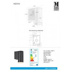 Lampa natynkowa ścienna NOVA 106911 Markslojd